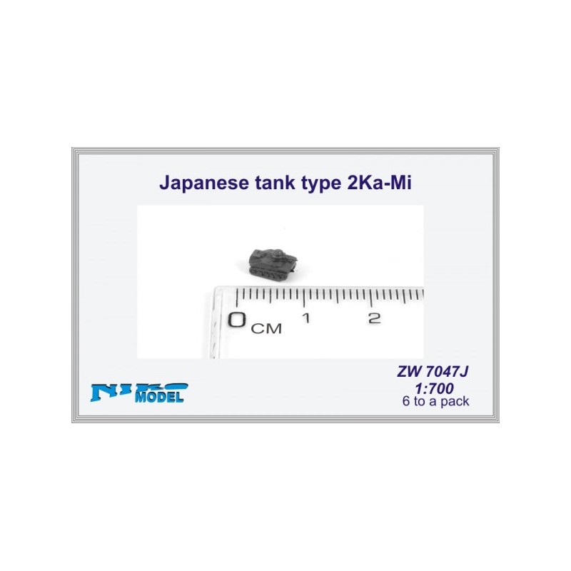 NikoModel	7047J	Japanese tank type 2Ka-Mi  (6 to a pack) 1/700