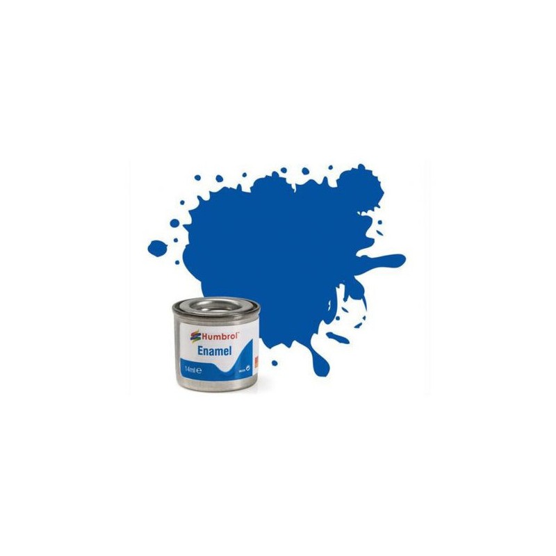 Humbrol	14	Bleu France Brillant - 14ml Peinture Émail