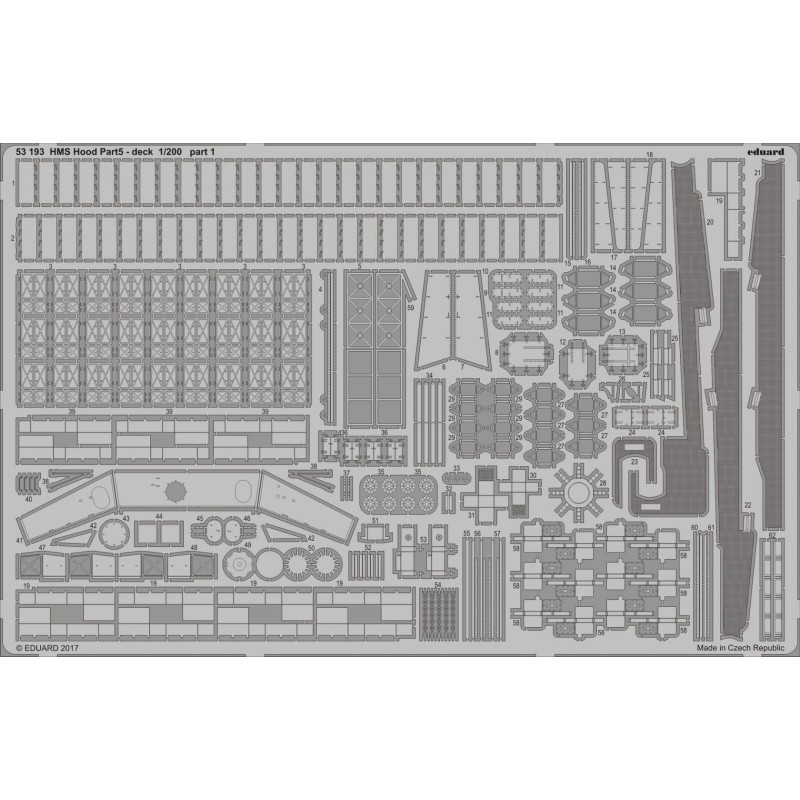 Eduard	53193	HMS Hood PT 5 Deck 1:200 (Trumpeter)