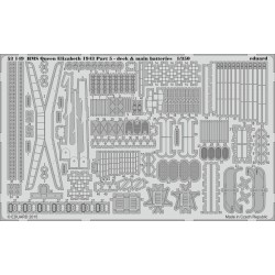 Eduard 53149 – HMS Queen Elizabeth 1943 Pt.5 – Pont et artillerie principale 1/350 (Trumpeter)