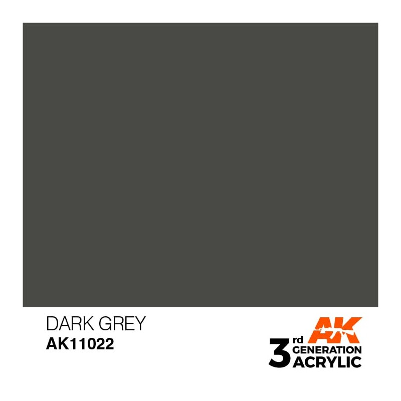 Ak interative	AK11022	Peinture Acrylique 3g Gris Foncé 17ml