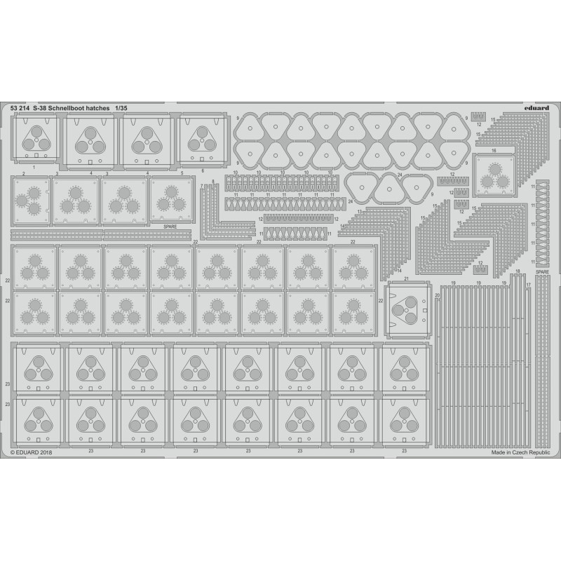 Eduard	53214	S-38 Vedette rapide hatches 1/35 (Italeri)
