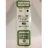 Evergreen EG164 – Bande de polystyrène blanc opaque 0,080" x 0,080"