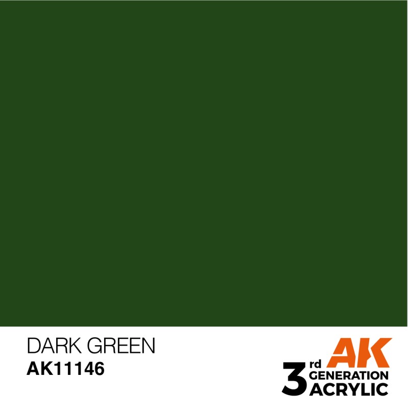 Ak interative	AK11146	Peinture Acrylique 3g Vert Foncé 17ml