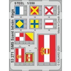 Eduard 53271 – SMS St. Stephen – Drapeaux acier 1/350