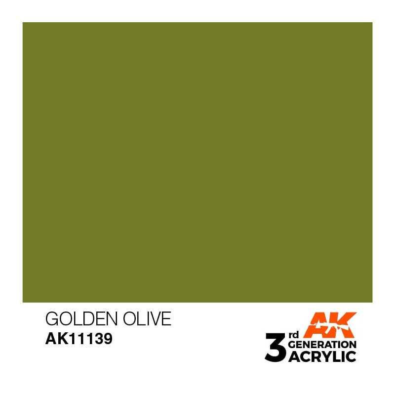 Ak Interactive Ak11139 Peinture Acrylique 3g Olive Dorée 17ml