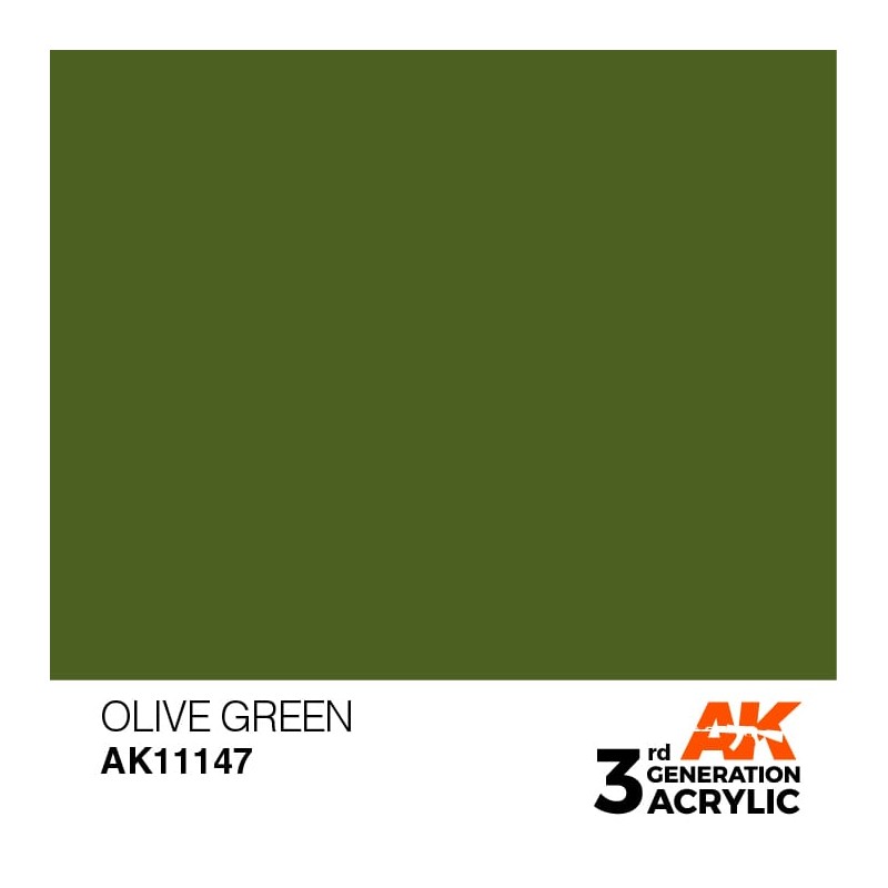 Ak Interactive Ak11147 Peinture Acrylique 3g Vert Olive 17ml