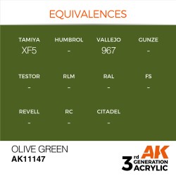 Ak Interactive Ak11147 Peinture Acrylique 3g Vert Olive 17ml