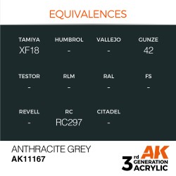 Ak Interactive Ak11167 Peinture Acrylique 3g Anthracite 17ml