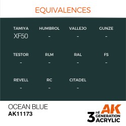 Ak Interactive Ak11173 Peinture Acrylique 3g Bleu Océan 17ml
