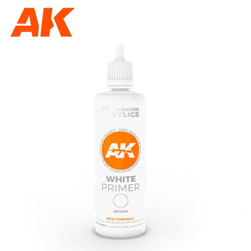Ak Interactive Ak11240 Peinture Acrylique 3g Apprêt Blanc 100ml
