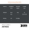 Ak interative	AK11024	Peinture Acrylique 3g Gris Cendré 17ml