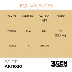 Ak interative	AK11030	Peinture Acrylique 3g Beige 17ml