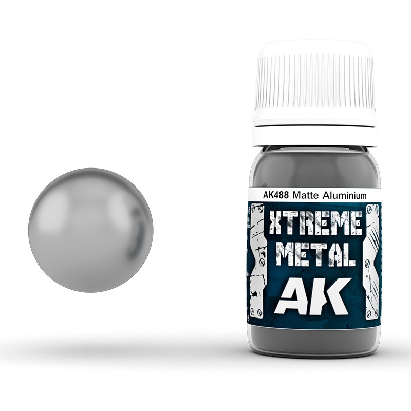 AK Interactive Ak488 XTREME METAL MATTE ALUMINIUM 30 ml