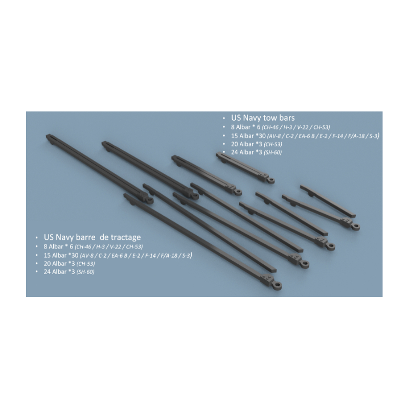 Larsenal	3D 700 201	1:700 US Navy tow bar assortment x67 - 3D printed