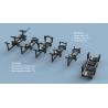 cLarsenal	3D 700 200	1:700 Assortment of US Navy charriots x62 - 3D printed
