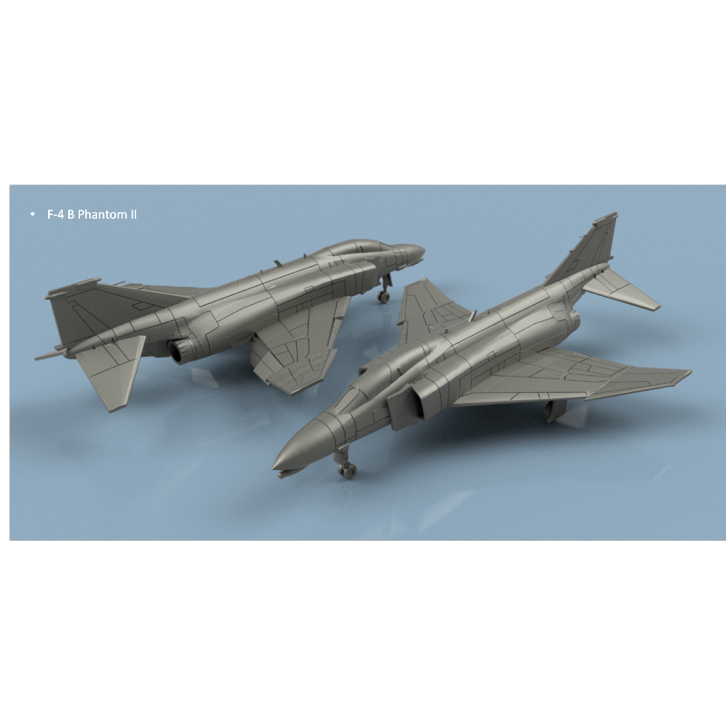 Larsenal 3D 700 162 1:700 F-4 J Phantom II wings unfolded x5 - 3D printing