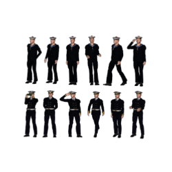 Larsenal	3D 400 004	1:400 Marins et Officiers tenue de sortie 80pcs