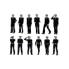 Larsenal	3D 400 004	1:400 Marins et Officiers tenue de sortie 80pcs