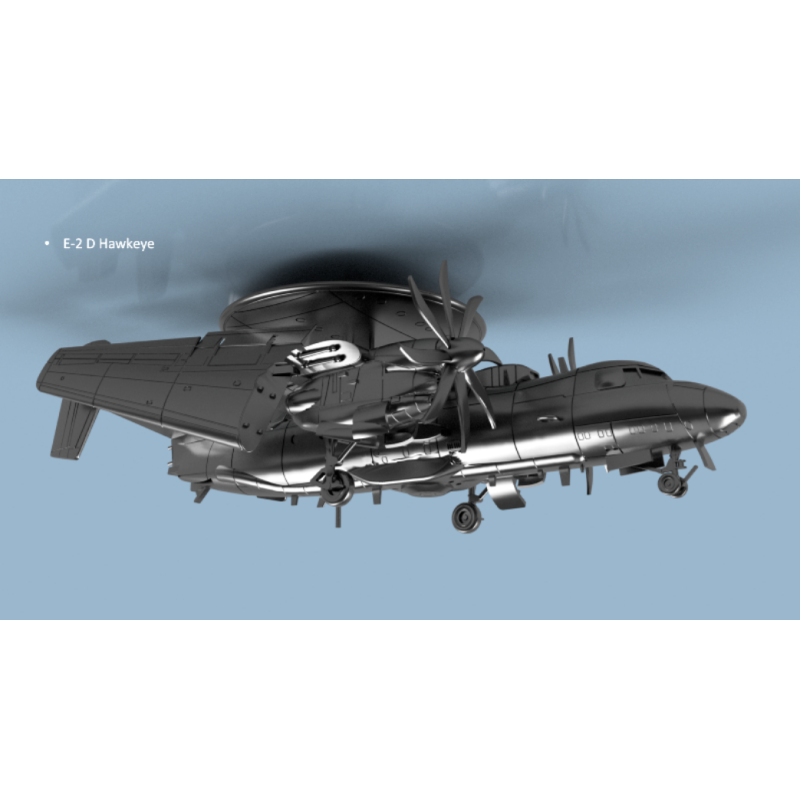 Larsenal 3D 700 203 1:700 E-2 D Hawkeye folded wings x2 - 3D printed