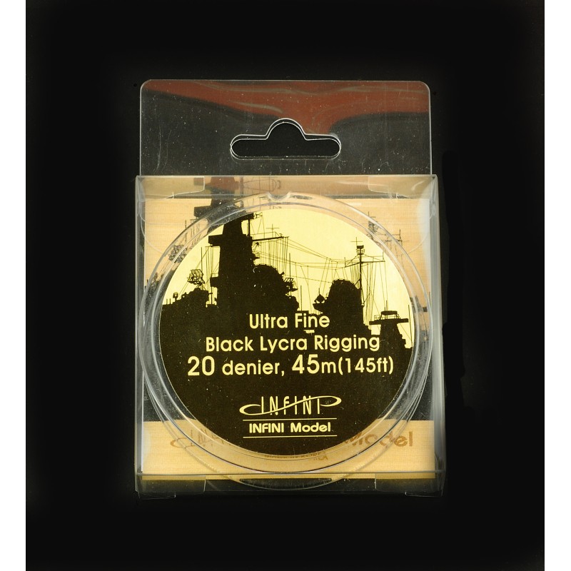 Infini Model IR-0201B Gréement de Navire Noir Ultra Fine 1/700 (145ft)
