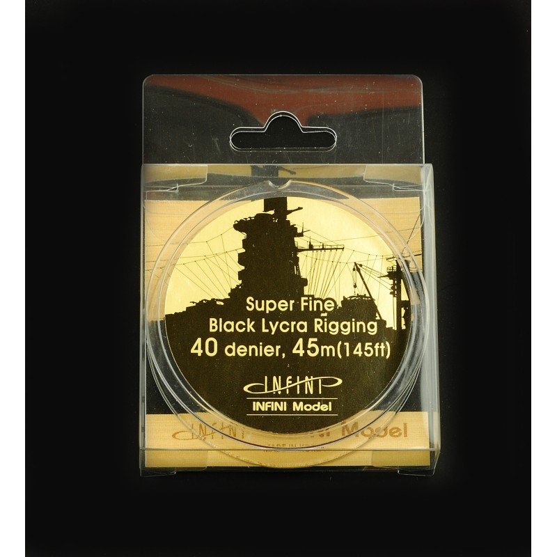 Infini Model IR-0401B Gréement de navire noir Super Fine 1/700-1/350 (145ft)