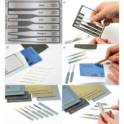 Infini Model IPM-000S – Feuilles abrasives autocollantes – Set complet (8 pièces)