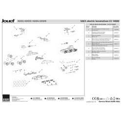 Jouef HO CC14000 – HJ2424-05 – Platines d'éclairage avec conduits de lumière blanc/rouge