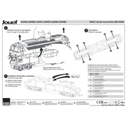 Jouef HO BB67000 – HJ2448-05 – Ensemble de rambardes
