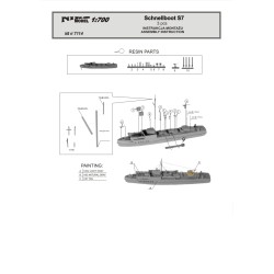 NikoModel 7114 – Schnellboot S7  3pcs (1/700) – Maquette Résine