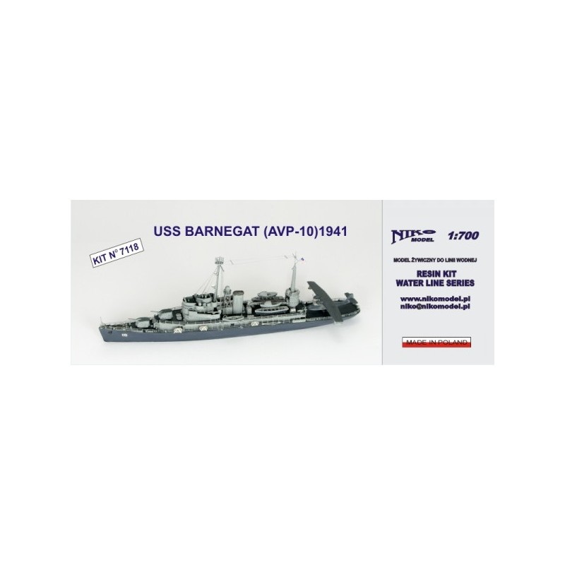 NikoModel 7118 – USS Barnegat (AVP-10) 1941(1/700) – Maquette Résine