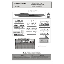 NikoModel 7116 – U-Boat Tender Ship Waldemar Kophamel 1942 1(1/700) – Maquette Résine