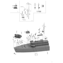 NikoModel 7116 – U-Boat Tender Ship Waldemar Kophamel 1942 1(1/700) – Maquette Résine