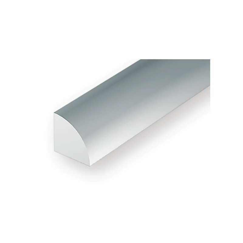 Evergreen EG249 – Quart de rond en polystyrène blanc opaque Ø 2,0 mm (0.080")