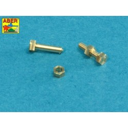 Aber 16110 - Imitation tournée de boulons et écrous hexagonaux 1,6 x 4,0 mm x 15 pièces et d'écrous de 1,6 mm x 10 pièces.