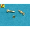 Aber 16110 - Imitation tournée de boulons et écrous hexagonaux 1,6 x 4,0 mm x 15 pièces et d'écrous de 1,6 mm x 10 pièces.