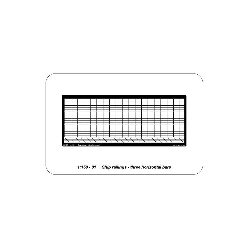 Aber RE-150-01 - Garde-corps à 3 barres, horizontal