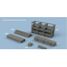 L’Arsenal 3D350-601 – Chantier naval planches et poutres en bois  (1/350, impression 3D)