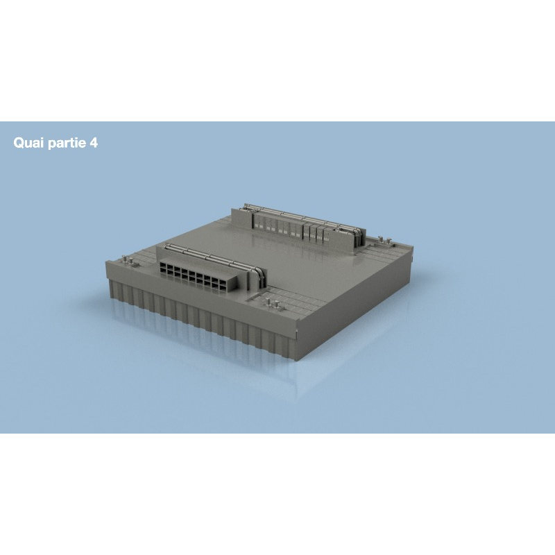 L’Arsenal 3D350-577/4 – Quai US moderne partie 4 (1/350, impression 3D)