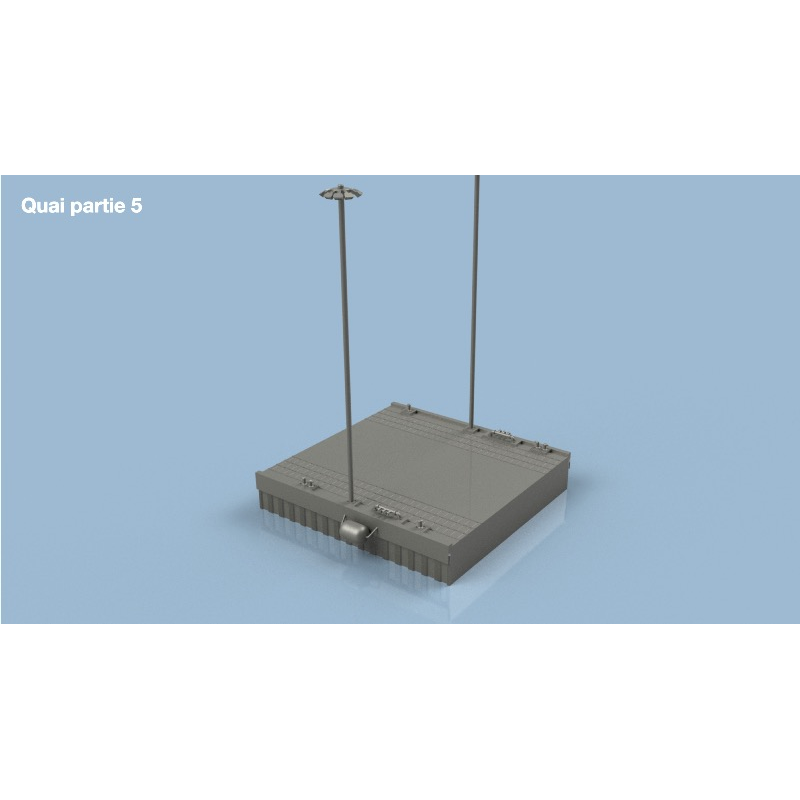 L’Arsenal 3D350-577/5 – Quai US moderne partie 5 (1/350, impression 3D)