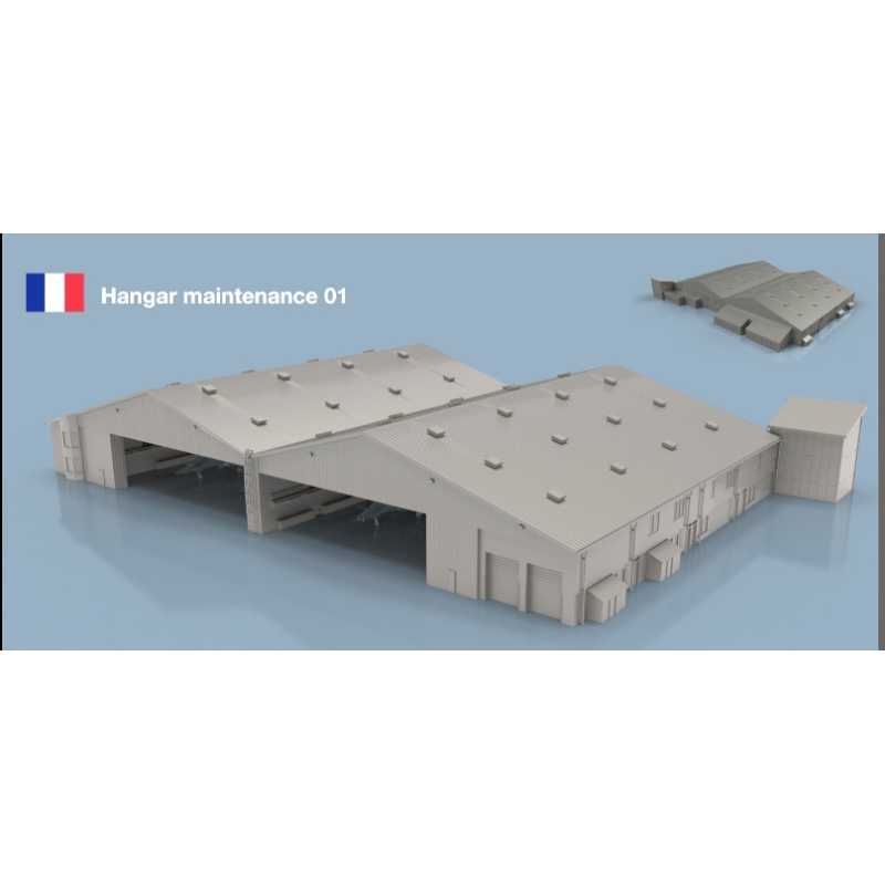 L’Arsenal 3D700-574 – Hangar maintenance 01 (1/700, impression 3D)