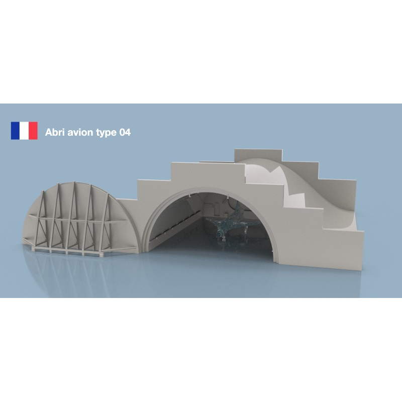 L’Arsenal 3D350-571 – Abri avion Type 04 (1/350, impression 3D)