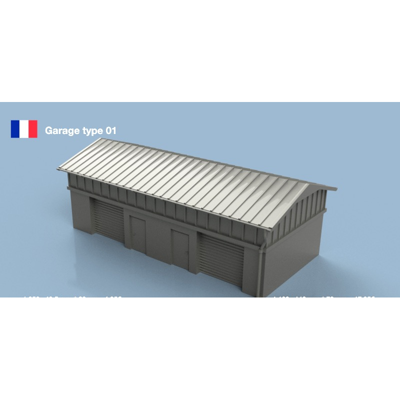 L’Arsenal 3D700-573 – Garage type 1 (1/700, impression 3D)