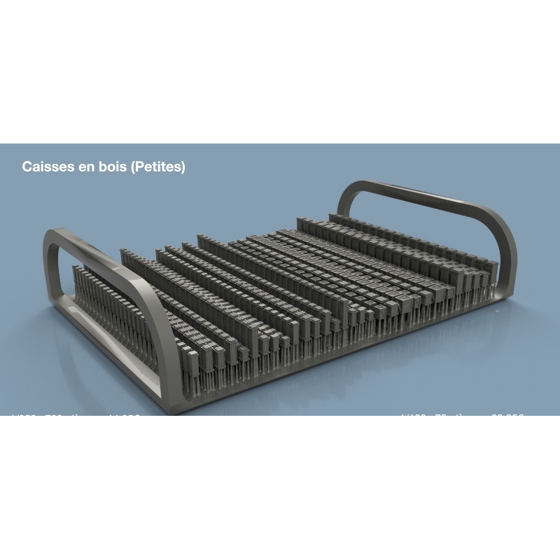 L’Arsenal 3D700-589 – Caisses en bois petites (1/700, impression 3D)