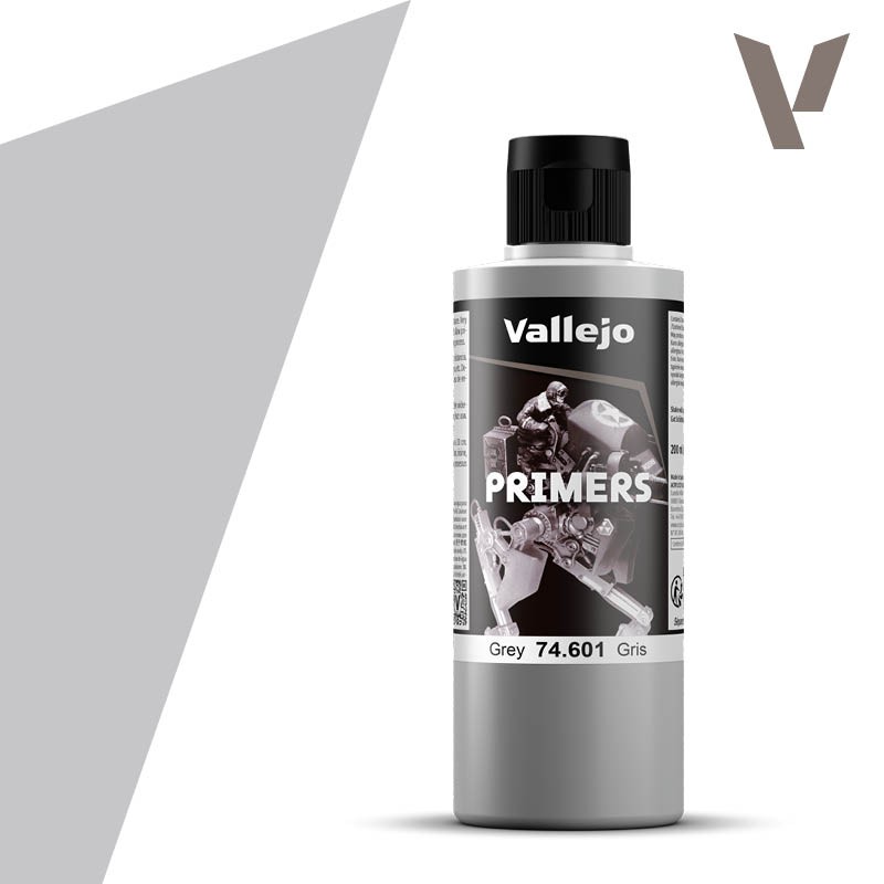 Vallejo 74.601 Apprêt Gris 200 ml – Primer Acrylique Modélisme, Figurines et Maquettes