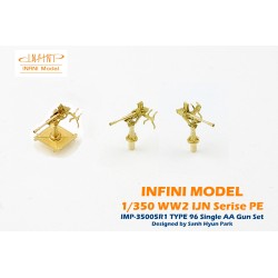 Infini Model IMP-35005R1 – Ensemble canon antiaérien IJN Type 96 de 25 mm simple (1/350)