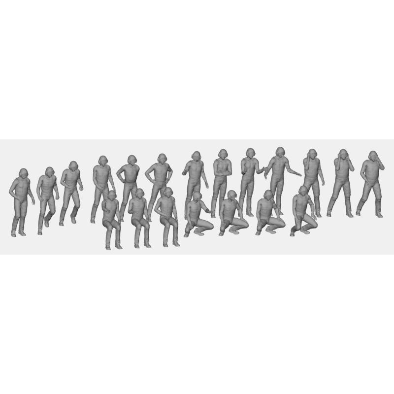 L’Arsenal 3P400-001 – Personnel de pont d'envoi poses generales  80pcs (1/400, impression 3D)