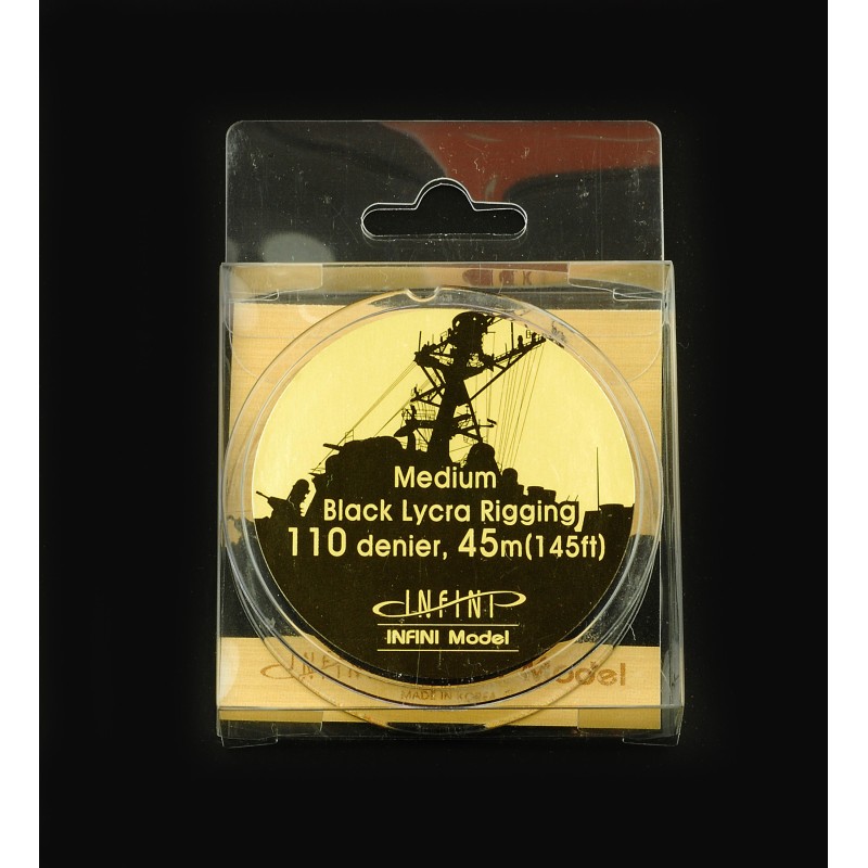 Infini Model IR-1101B – Gréement de navire noir moyen 1/350–1/200 (145 ft)