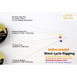 Infini Model IR-1101B – Gréement de navire noir moyen 1/350–1/200 (145 ft)