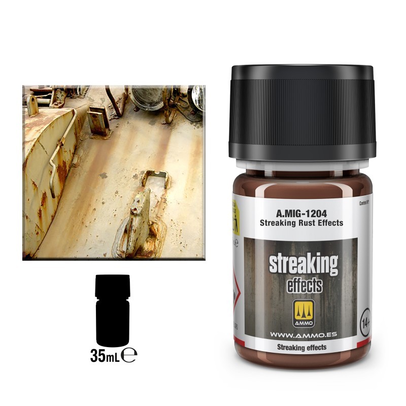AMMO MIG 1204 – Effets de coulures de rouille– Streaking Grime – 35 ml